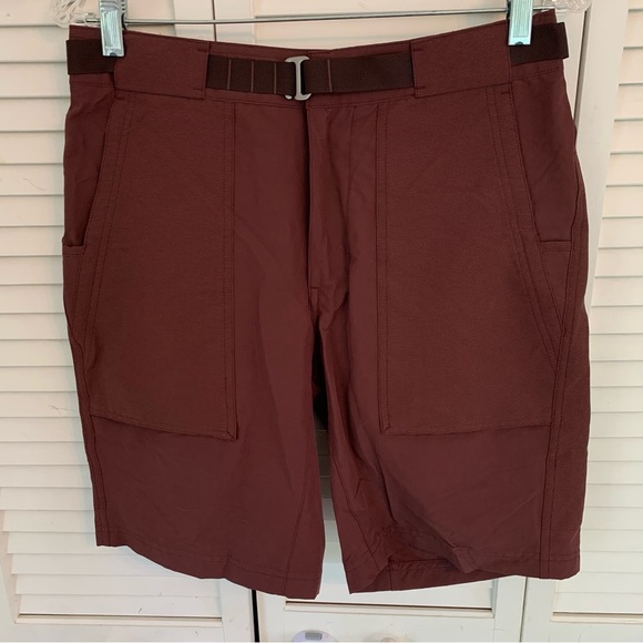 REI Other - REI Screeline Technical Shorts Mens 30 Wine Stretch Hiking Climbing Belted 9"